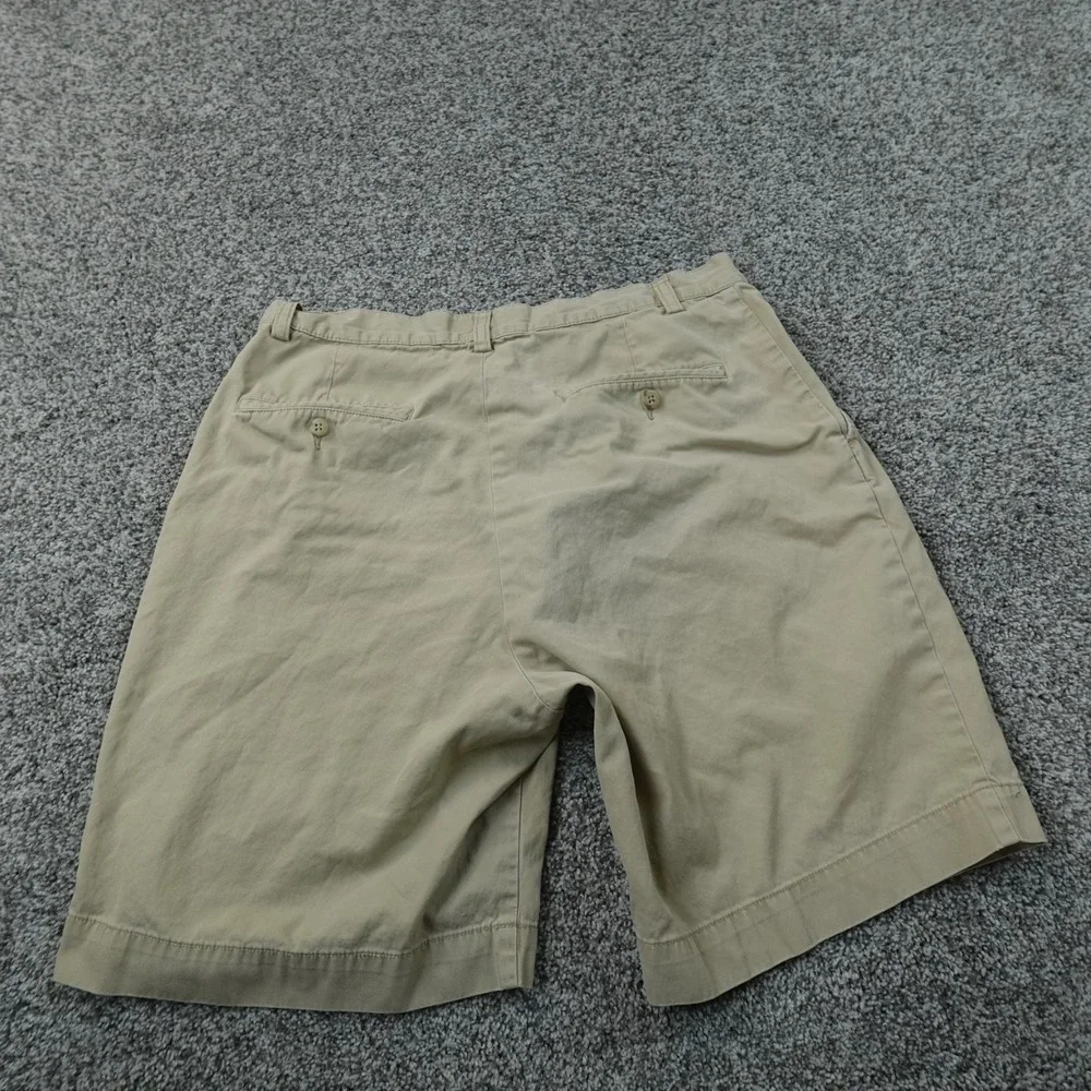 VTG Polo Ralph Lauren Shorts Mens 32 Beige Tan Brown Chino Khaki Golf Flat Front